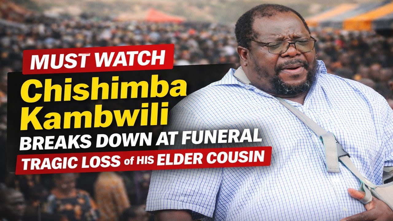 EMOTIONAL MOMENT Dr  Chishimba Kambwili Breaks Silence at Funeral of His Elder Cousin