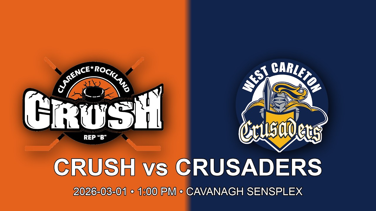 [LIVE] Clarence-Rockland Crush U14 vs West Carleton Crusaders
