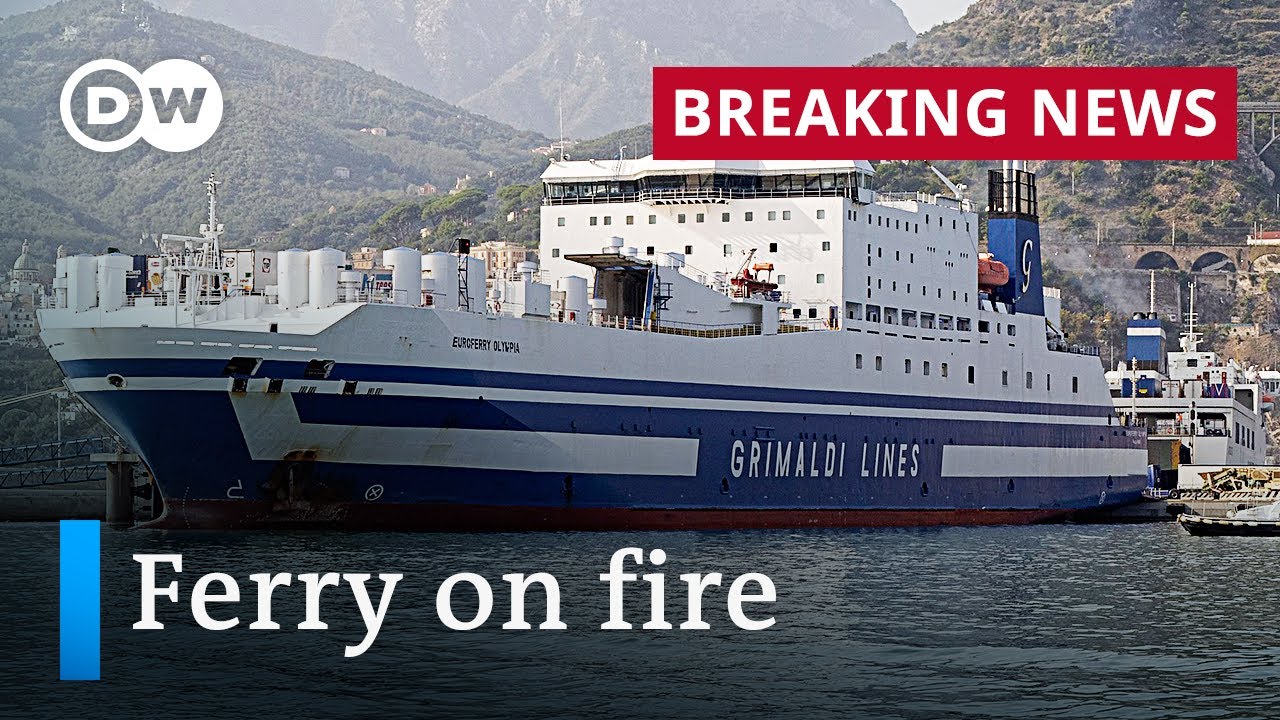 Fire breaks out on Greece-Italy ferry with hundreds on board | DW News