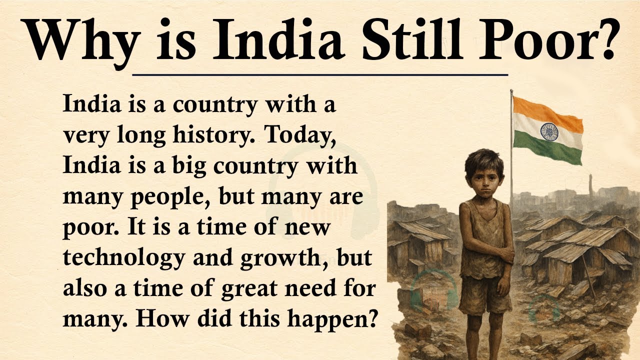 Why is India Still Poor? || 🟠⚪🟢Learn English Through Story Level 3 || Graded Reader 🎧