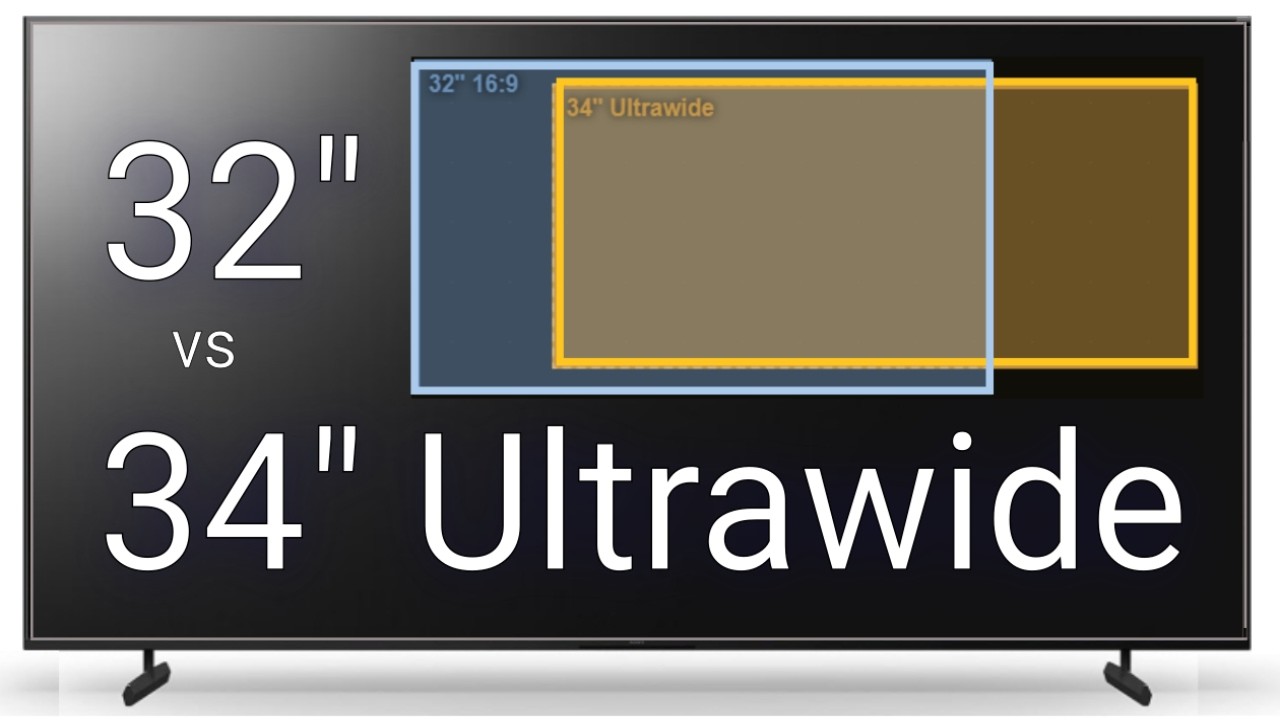 32-Inch Monitor (16-9) vs 34-Inch Ultrawide Monitor