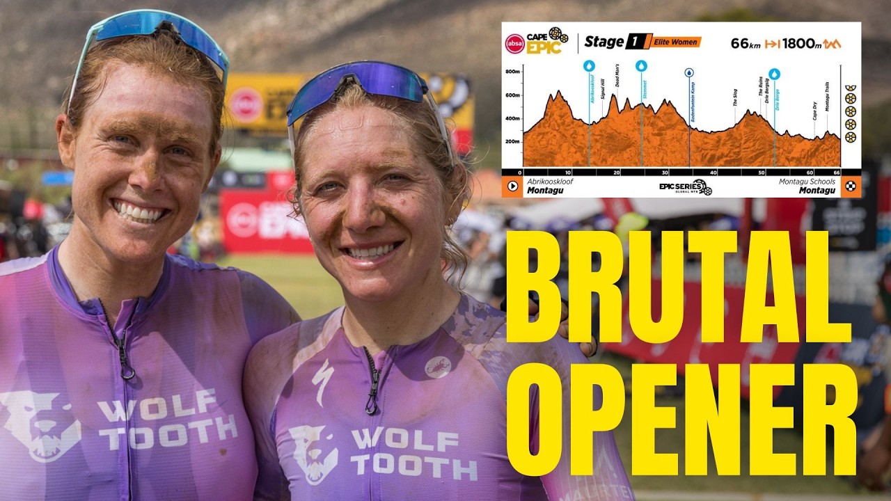 Обзор первого этапа Cape Epic | Дженна и Лия на сложном первом подъеме