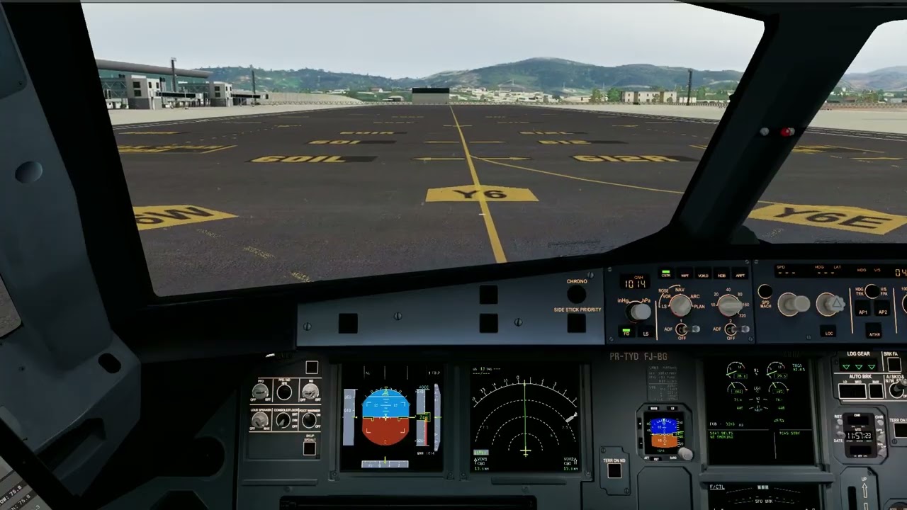 Airbus A320-214 FSlabs LATAM Airlines landing SBGR (Guarulhos) P3Dv.5