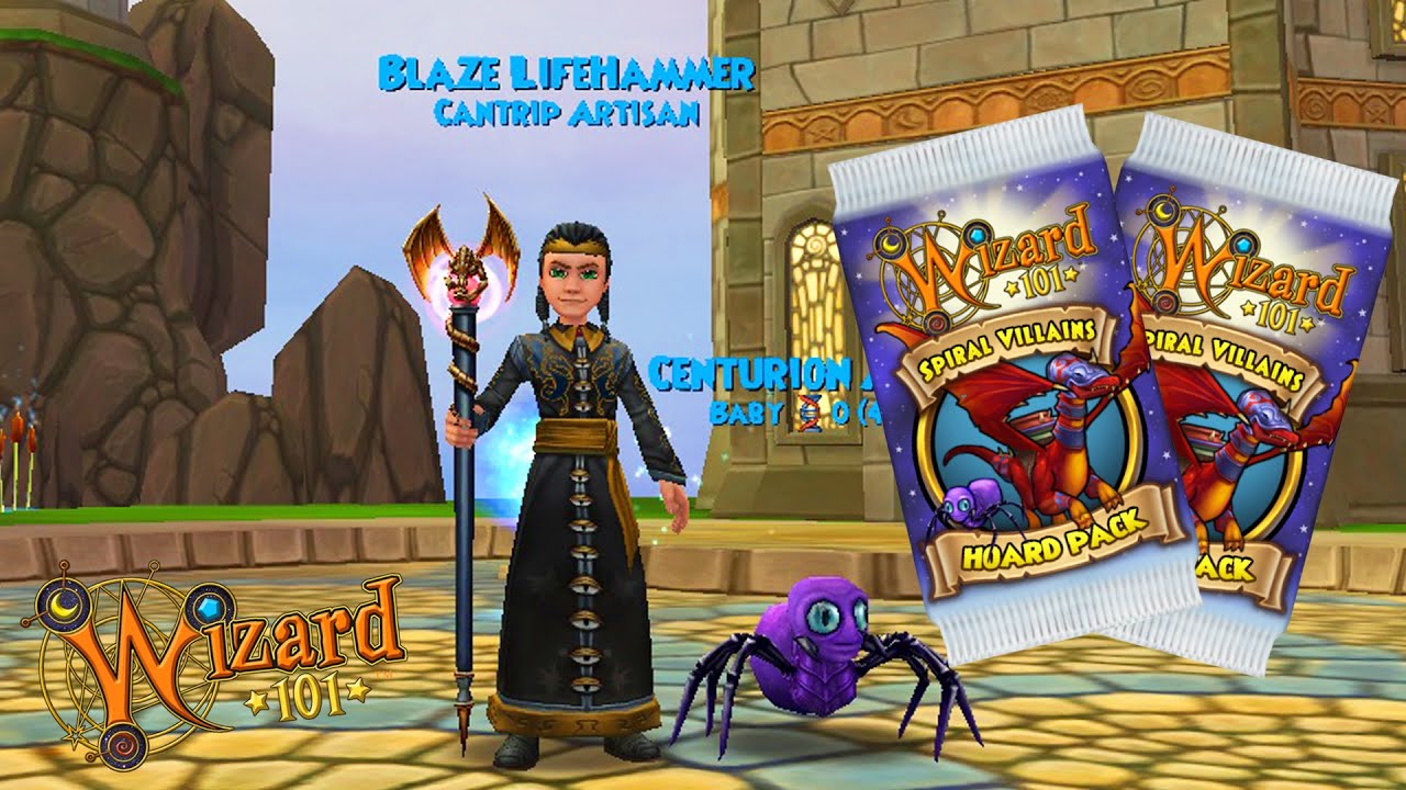 Wizard101: THEY FINALLY RELEASED THIS PACK! - Spiral Villain's Hoard Pack Opening