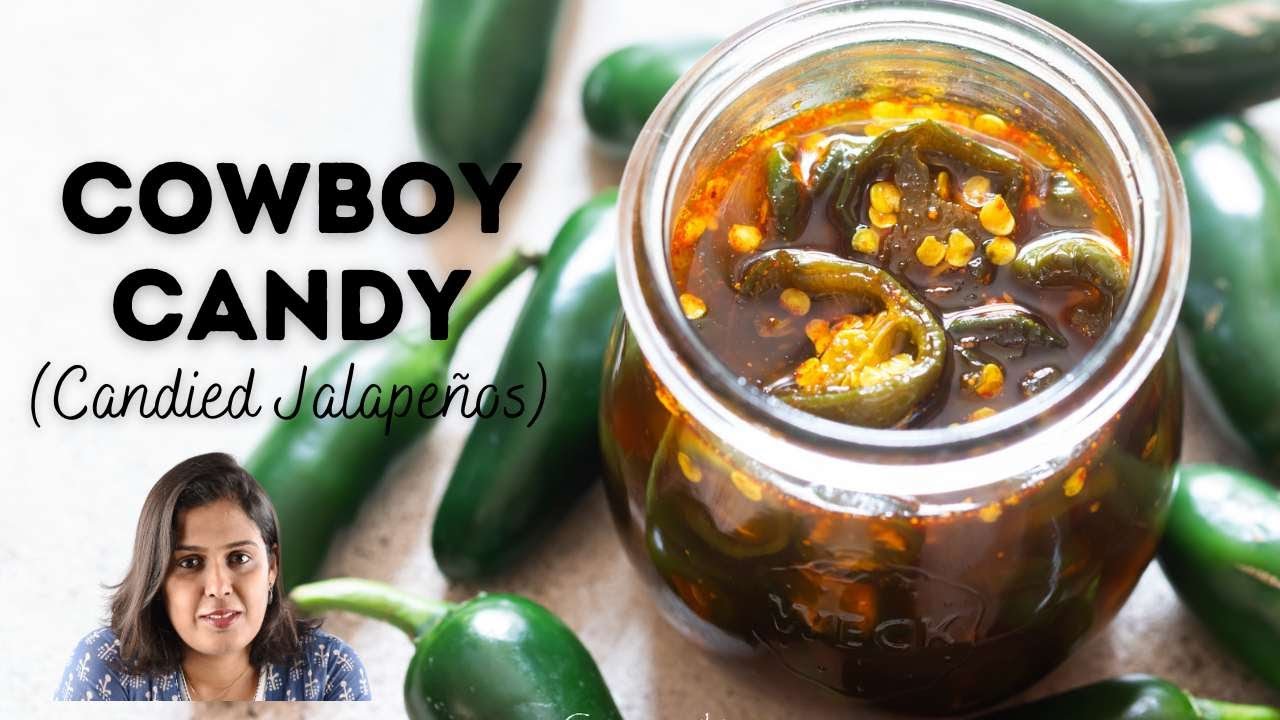 Candied jalapenos aka cowboy candy are sweet-spicy pickled jalapenos