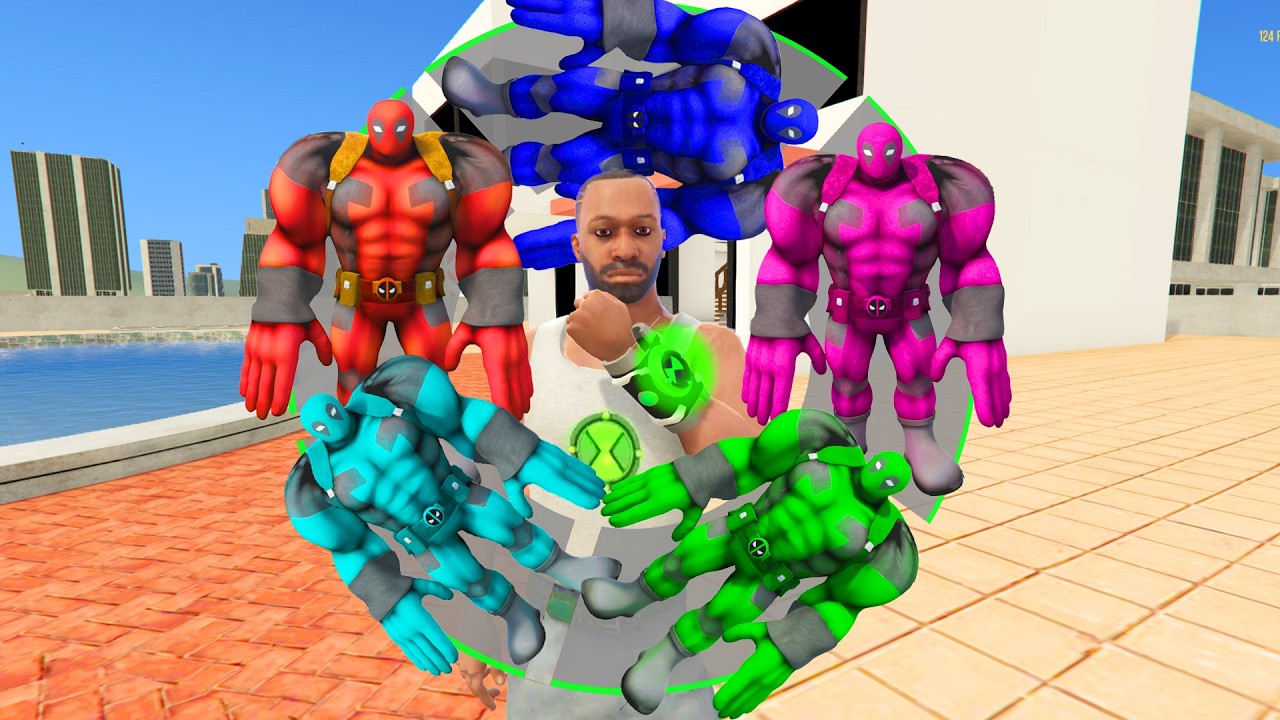 Franklin Playing As ALL HULK DEADPOOL In INDIAN BIKE DRIVING 3D