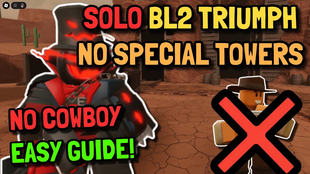 SOLO BADLANDS 2 TRIUMPH WITH NO COWBOY AND NO SPECIAL TOWERS | FULL EASY GUIDE! | Roblox TDS