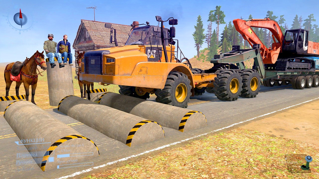Spintires : MudRunner - Trucks VS Speed Bump and Extreme Broken Road #12 #spintiresmudrunner