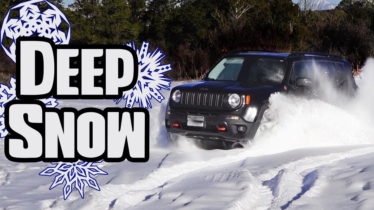 Grandma's Jeep Renegade does Snow Brodies in the Colorado Mountain Snow! Snow Wheeling Fun!