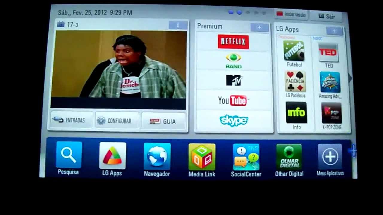 07 - Controle - Smart tv LG 42LV5500 Usando Controle Remoto Magic Motion na Internet