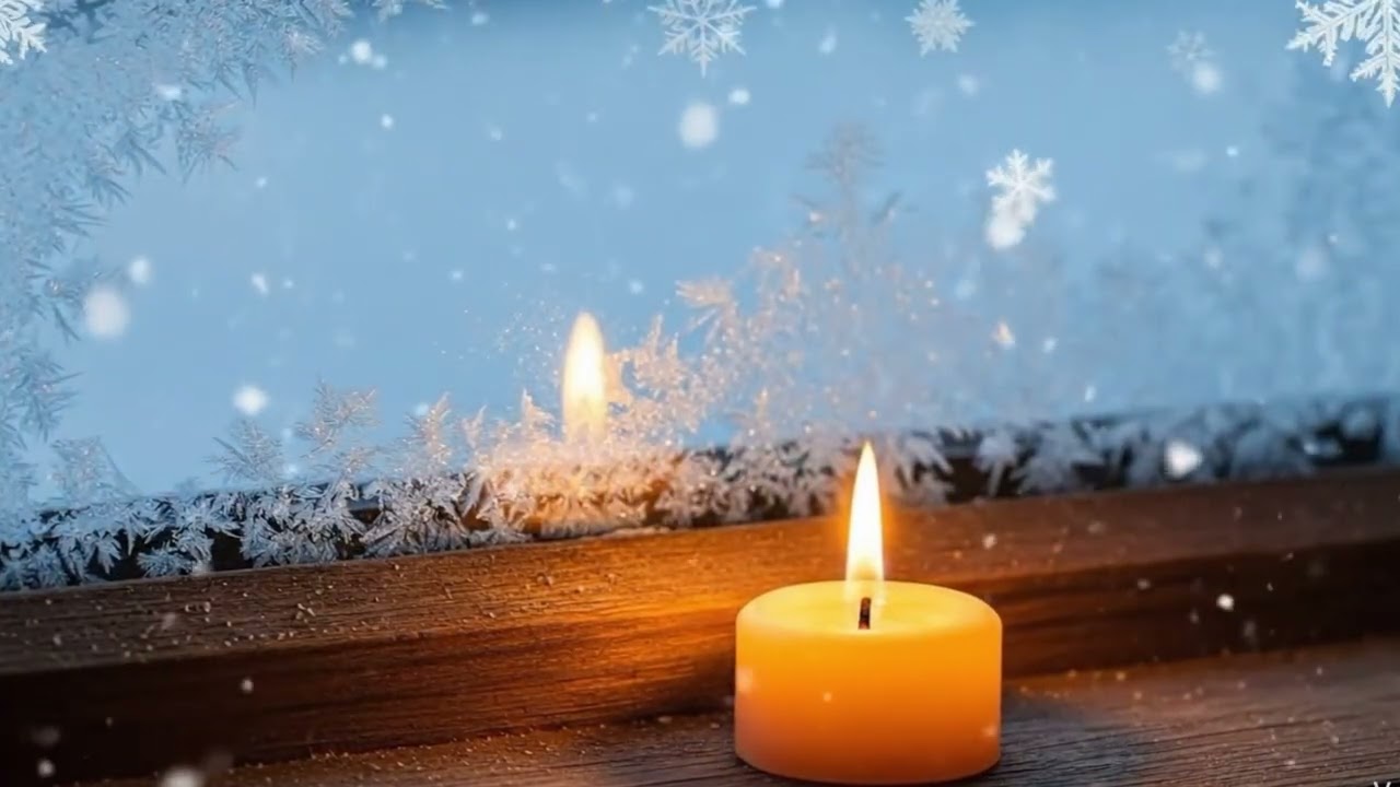 Soft Piano & Winter Silence | Gentle Candlelight Ambience for Relaxation & Rest
