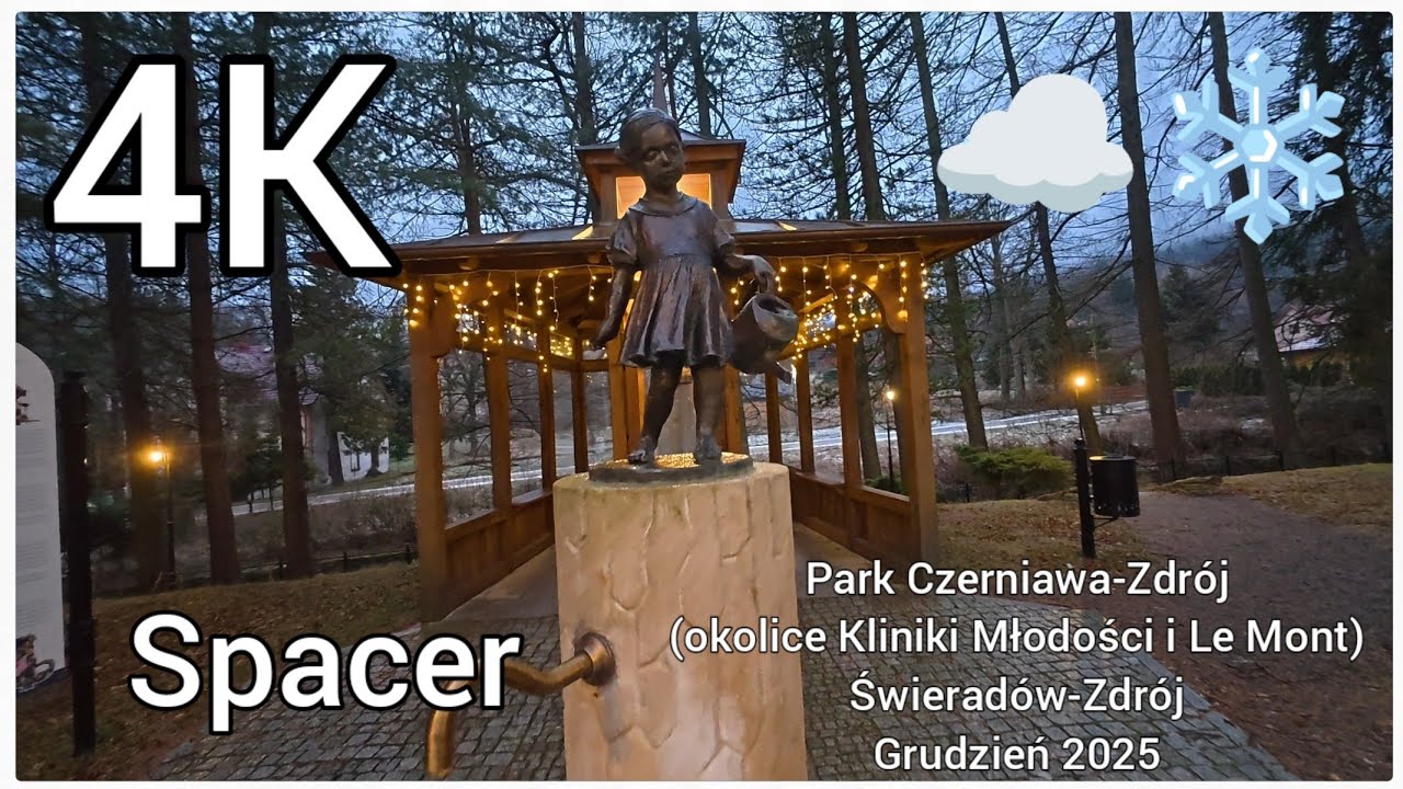 Park Czerniawa-Zdrój (okolice Kliniki Młodości i Le Mont) - Świeradów-Zdrój - grudzień 2025