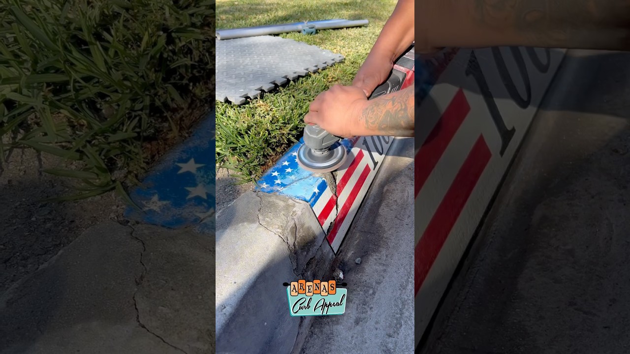 Cracked #curb #curbpainting #arenascurbappeal