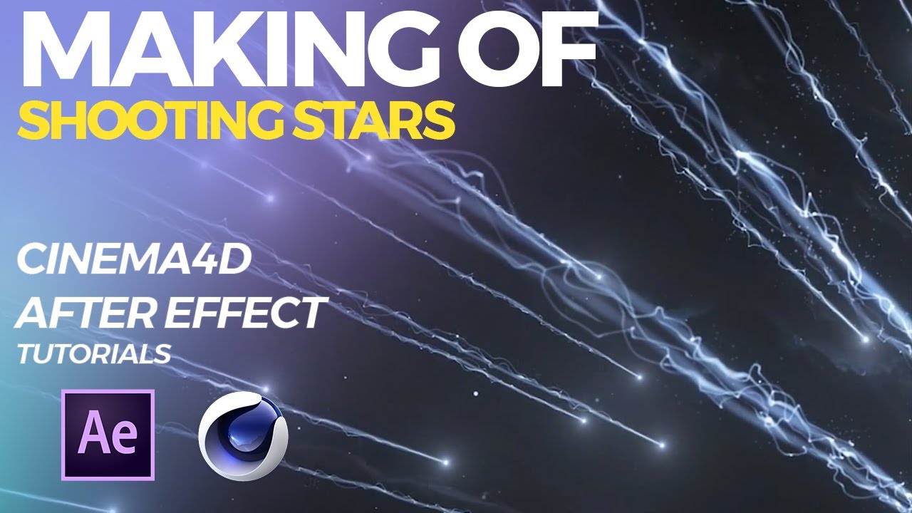 After Effect Tutotrial Shooting Star Procedural with C4D