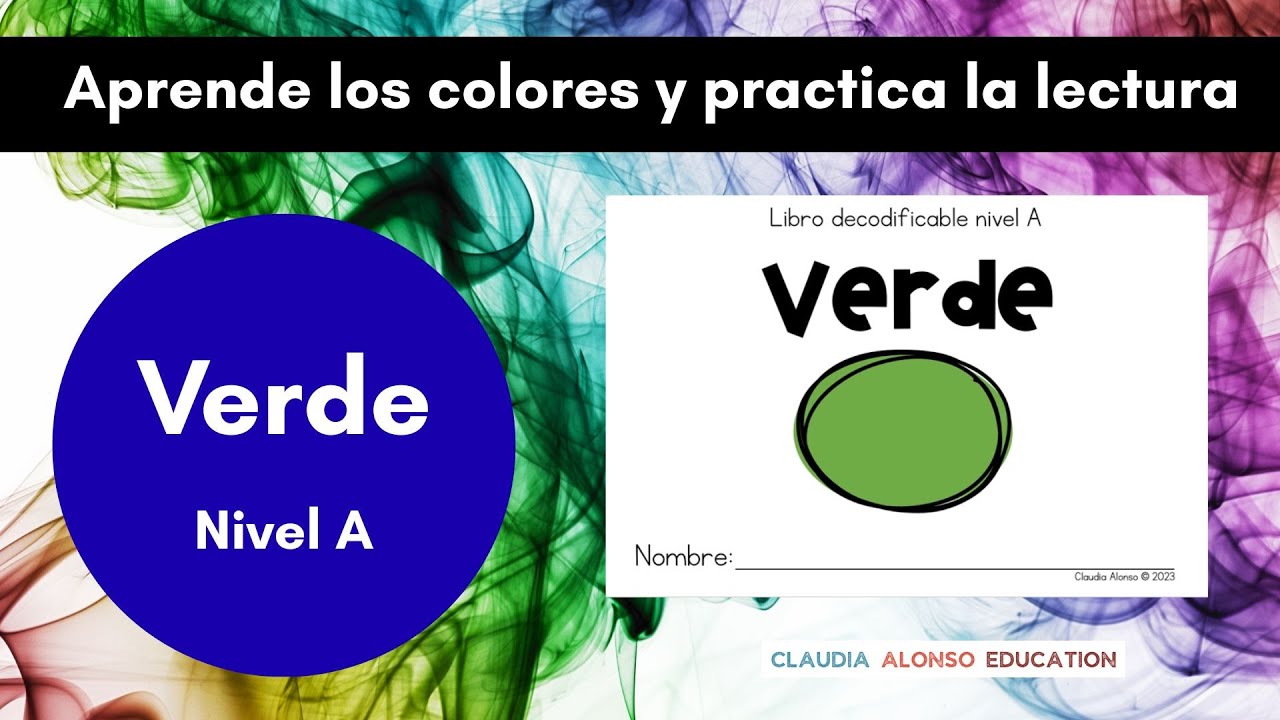 Lee y colorea un libro del color verde (nivel de lectura A)