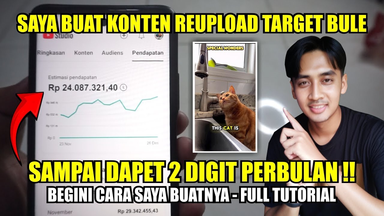 Gampang Monet!! Saya Buat Konten Reupload dan bisa Gajian 24 Juta/Bulan Begini Cara Saya Membuatnya