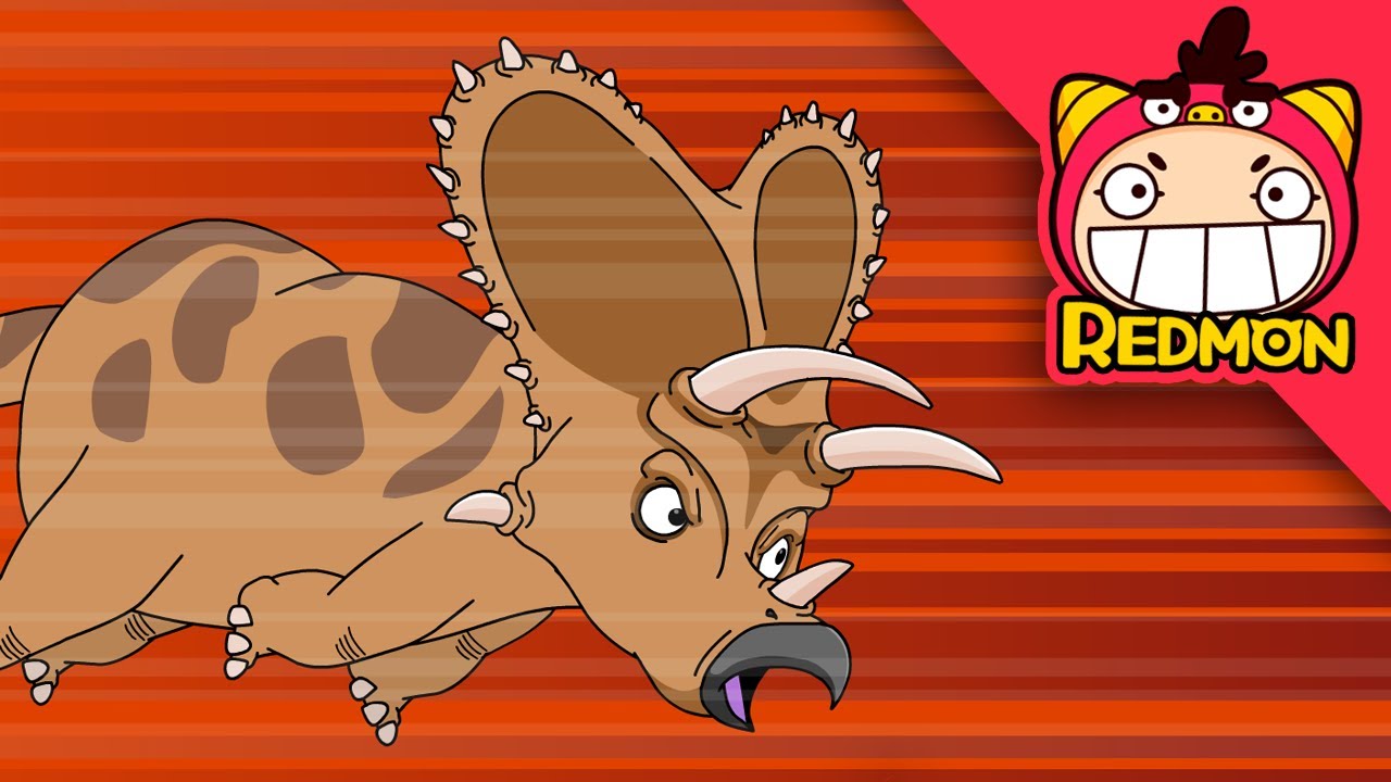 The Revenge of the Horned Dinosaurs! | Exploring dinosaurs | dinosaur cartoon | REDMON