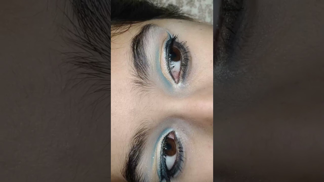 Elegant Blue & Golden Eye Look | Simple Glam Eye Makeup 💙✨ 