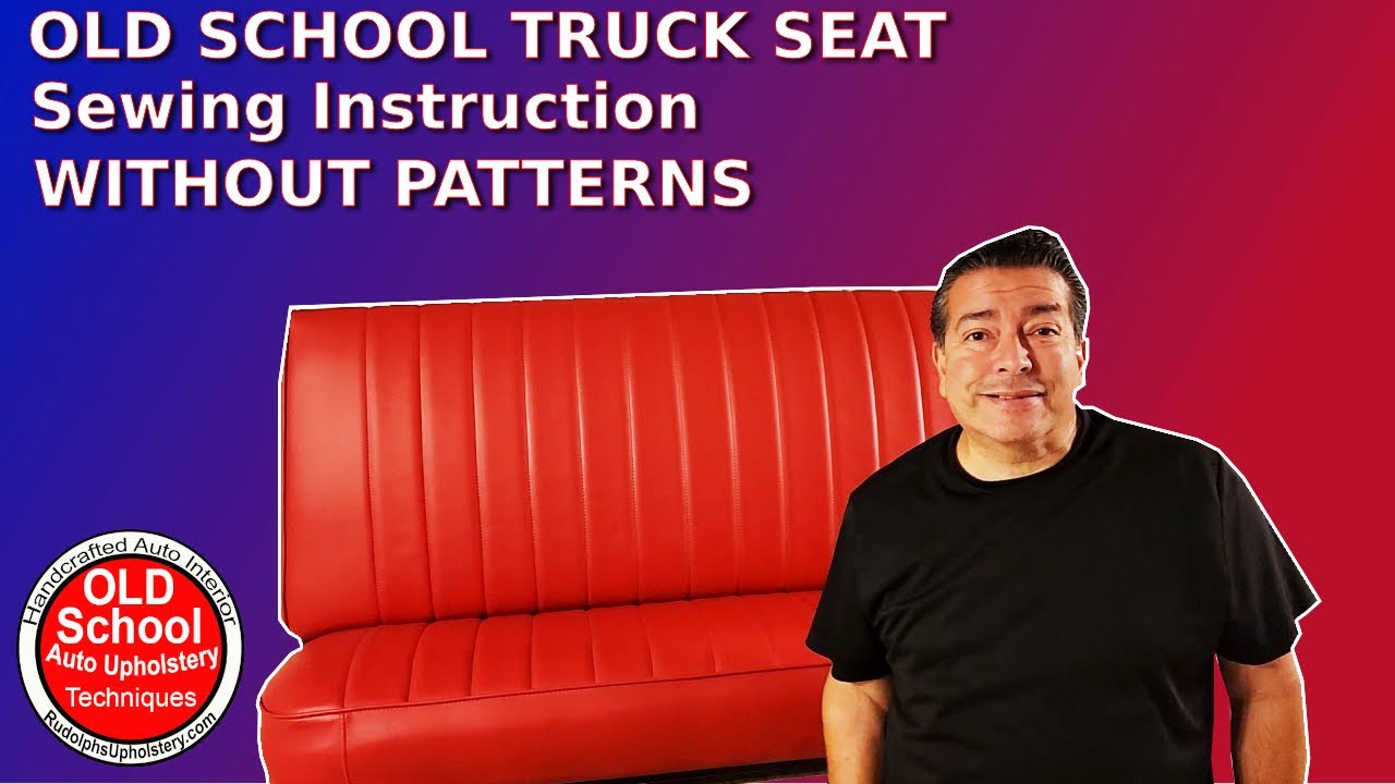 Really bad aftermarket Old School truck seat cover makeover