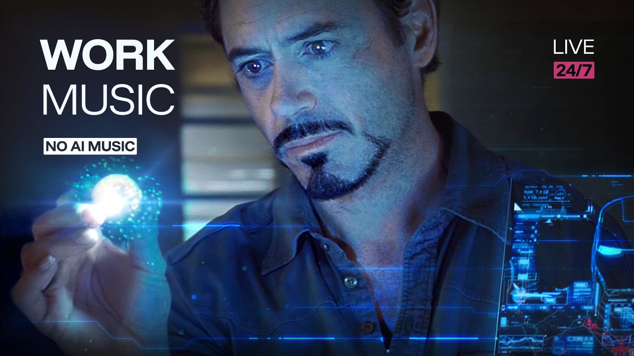 Productive Work Music &mdash; Tony Stark&rsquo;s Focus Radio 24/7 &mdash; No AI Music