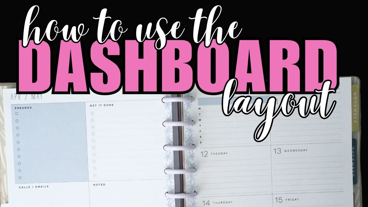 How to use the Happy Planner Dashboard Layout for your Catchall Planner!