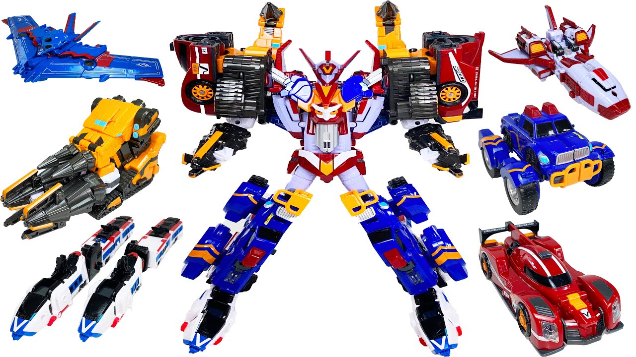 Master V Ultimate 6-Part Integration | Tobot Galaxy Detectives Transformation | 또봇V 우주최강 마스터V 6단 합체