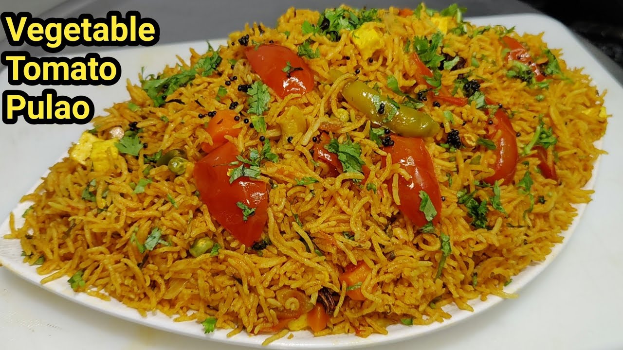Tomato Rice Recipe | टेस्टी वेजिटेबल टमाटर पुलाव | Simple & Easy Tomato Rice | Veg Pulao |Chef Ashok