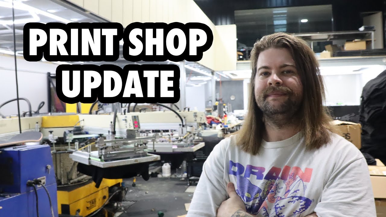 SCREEN PRINT SHOP UPDATE - DEATH CLIQUE PRINTING - EMBROIDERY DTF SCREEN PRINTING