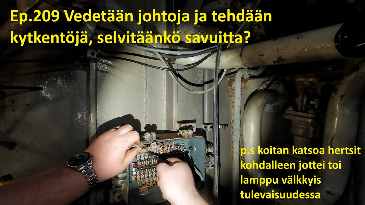 Ep 209 Vedellään johtoa ja tehdään kytkentöjä, selvitäänkö savuitta