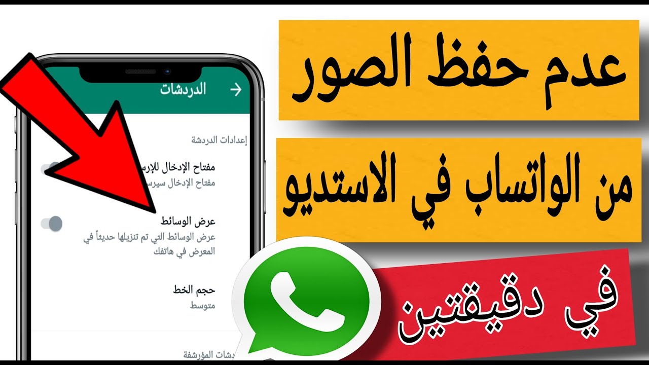 طريقة عدم حفظ الصور والفيديوهات من الواتساب في الاستديو/في دقيقتين