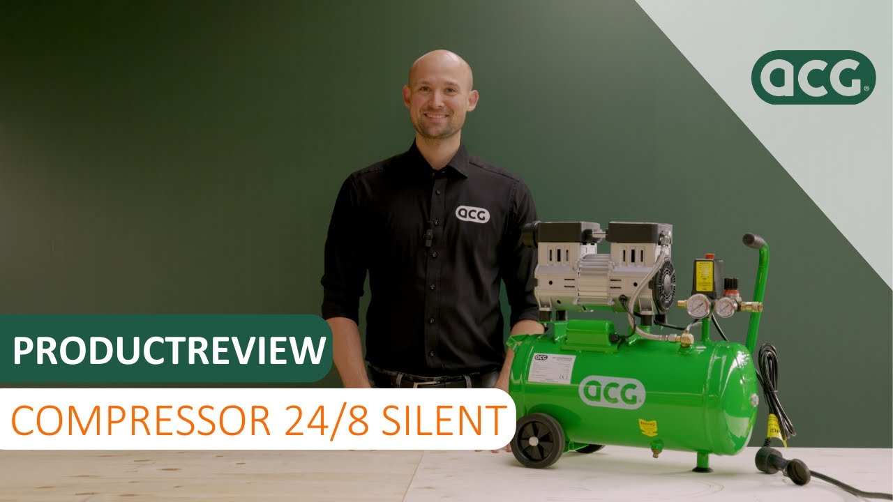 Super stille compressor van 8 bar | ACG 24/8 SILENT Review | ACG Compressoren #stillecompressor #acg