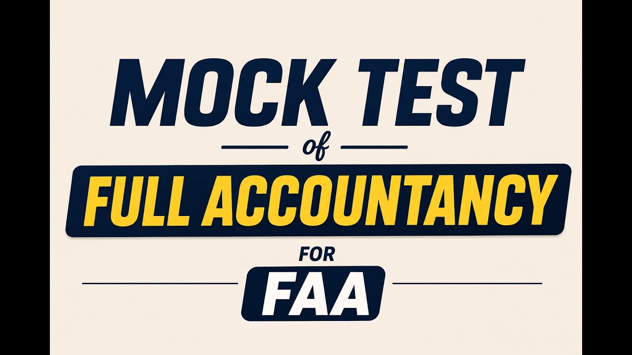 MOCK TEST OF ACCOUNTANCY / FAA || JKSSB || KIRAN SIR
