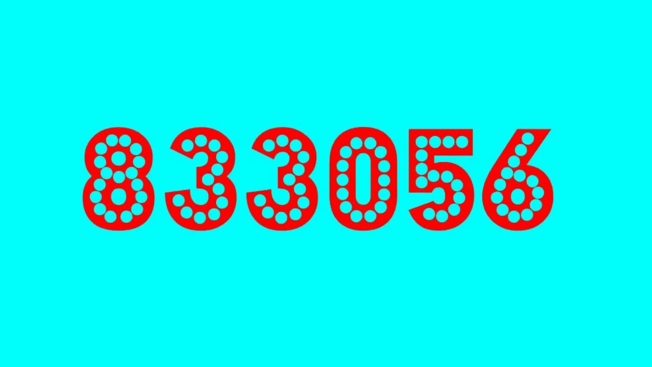 Numbers 1 to 1500000