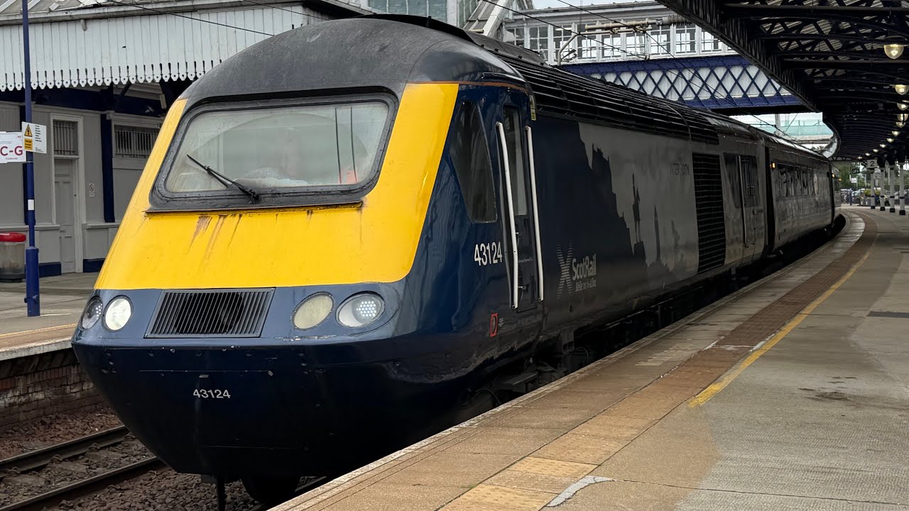 ScotRail Inter7City HST 43124 & 43031 depart Stirling for Aberdeen with two tones! 18/6/26