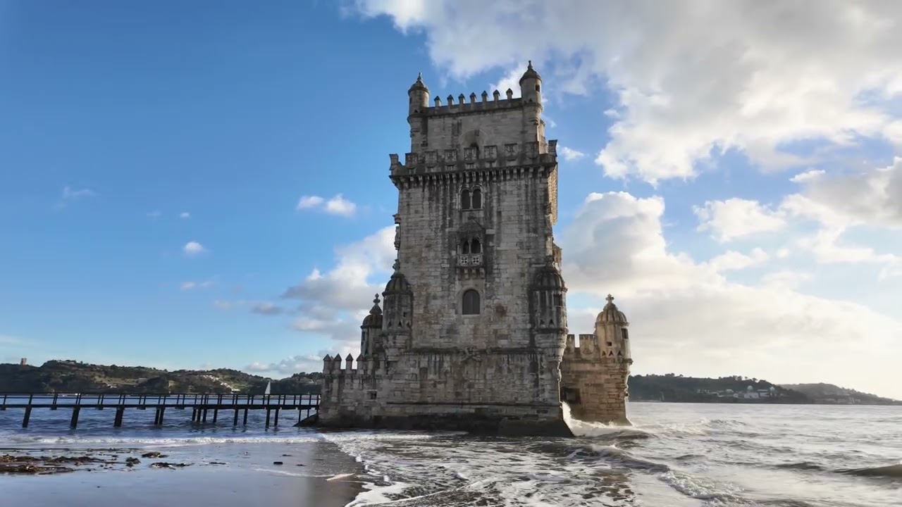 Belém Tower before the scaffolding 