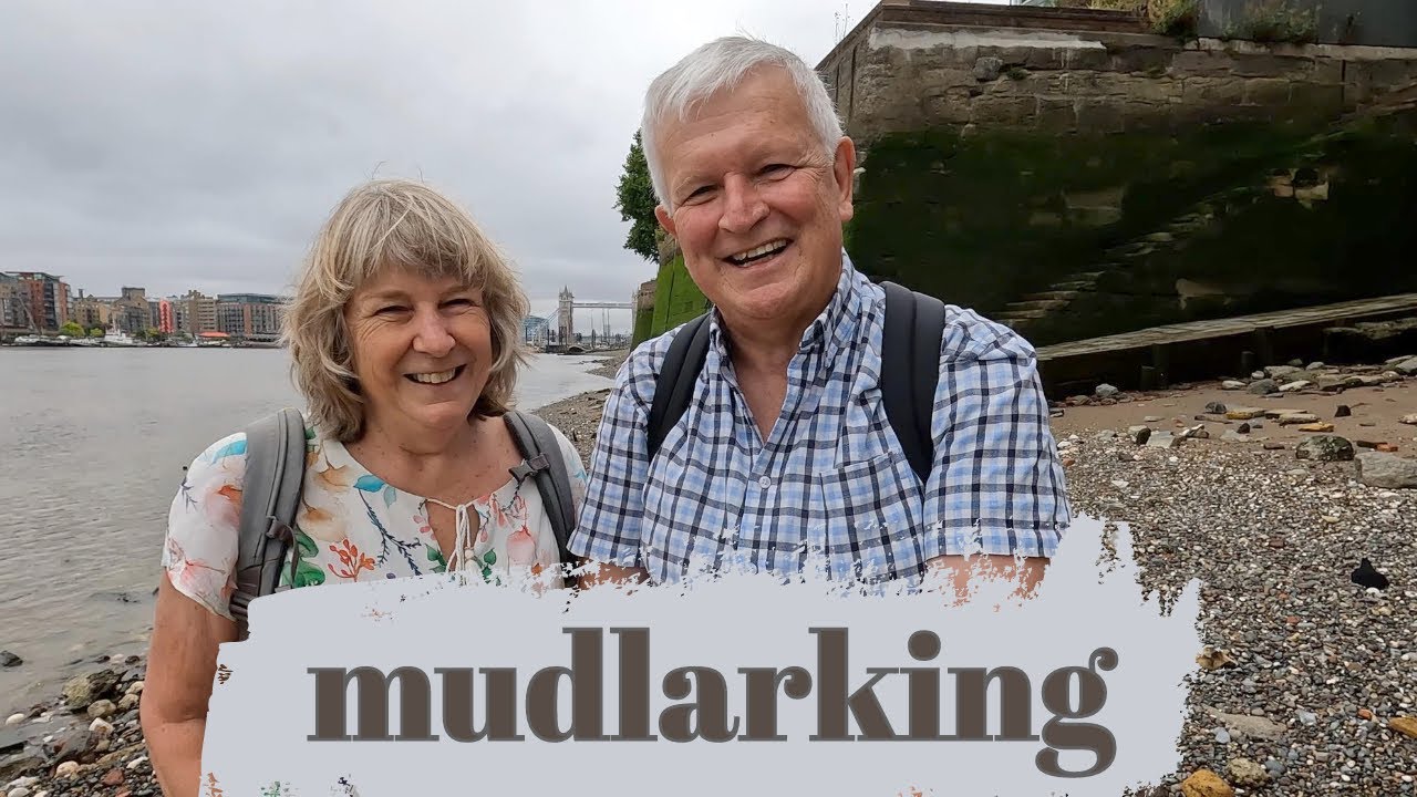 Mudlarking at the Wapping Old Stairs, Thames foreshore, London