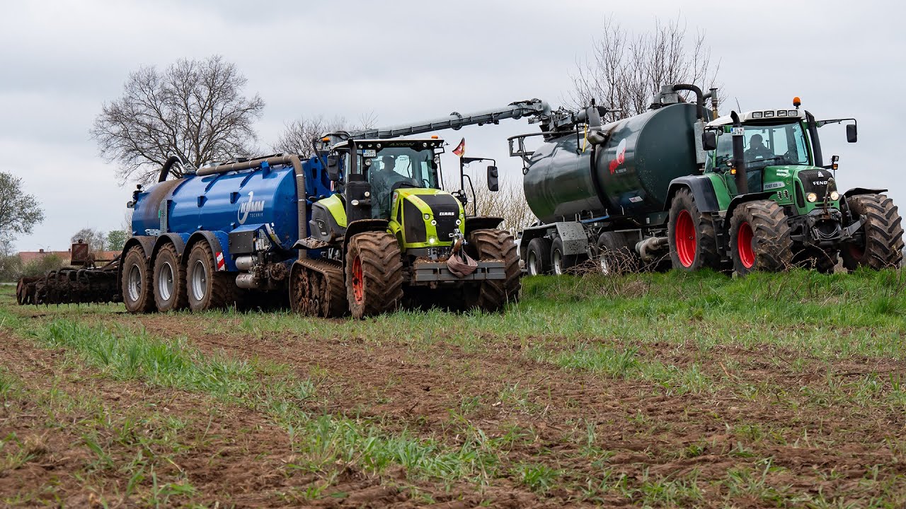 Spreading Slurry / Claas Axion 960 TT + Kumm KTR 28 tanker / LU Markus Holtgers