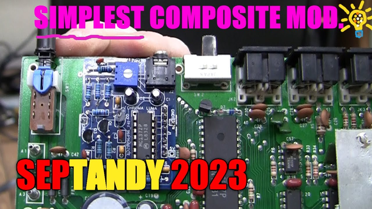 1 of 2: Simplest No-Wires Composite Video upgrade! #trs80 Color Computer