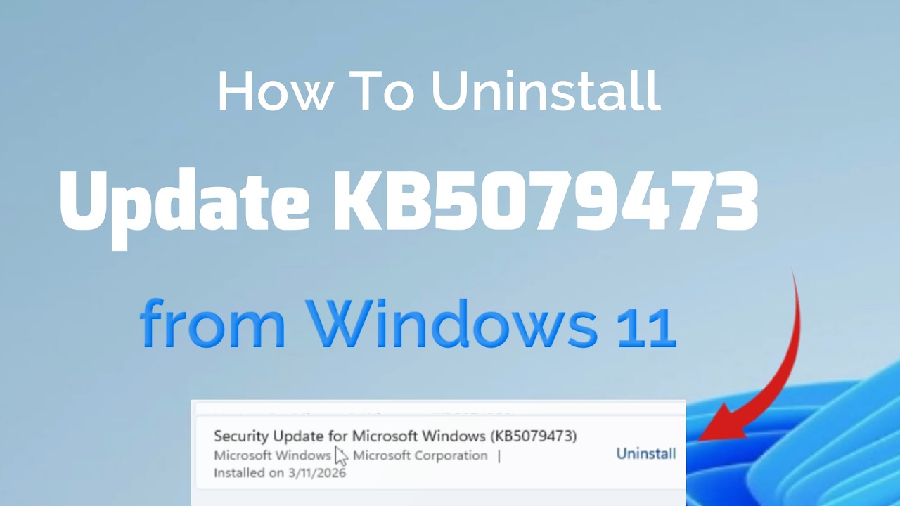 Как удалить обновление KB5079473 из Windows 11