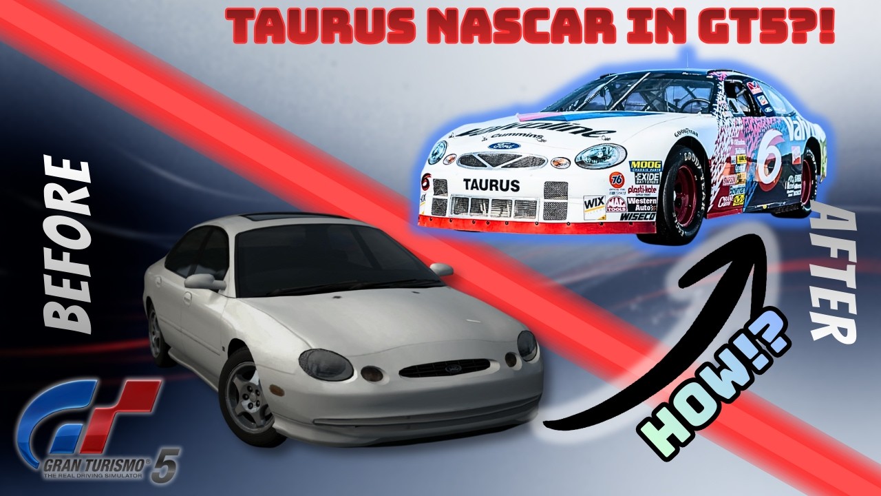 I Turned a Ford Taurus SHO Into a NASCAR in Gran Turismo 5!