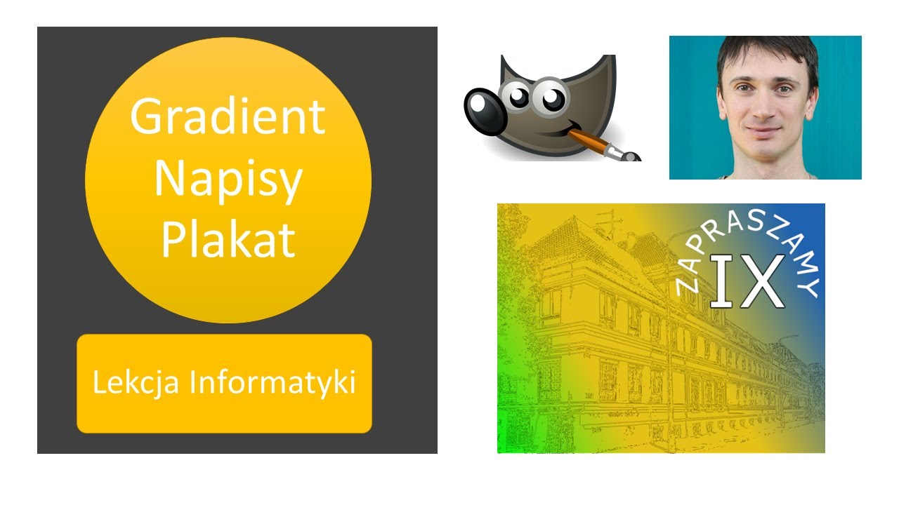 Gradient i napisy w programie Gimp