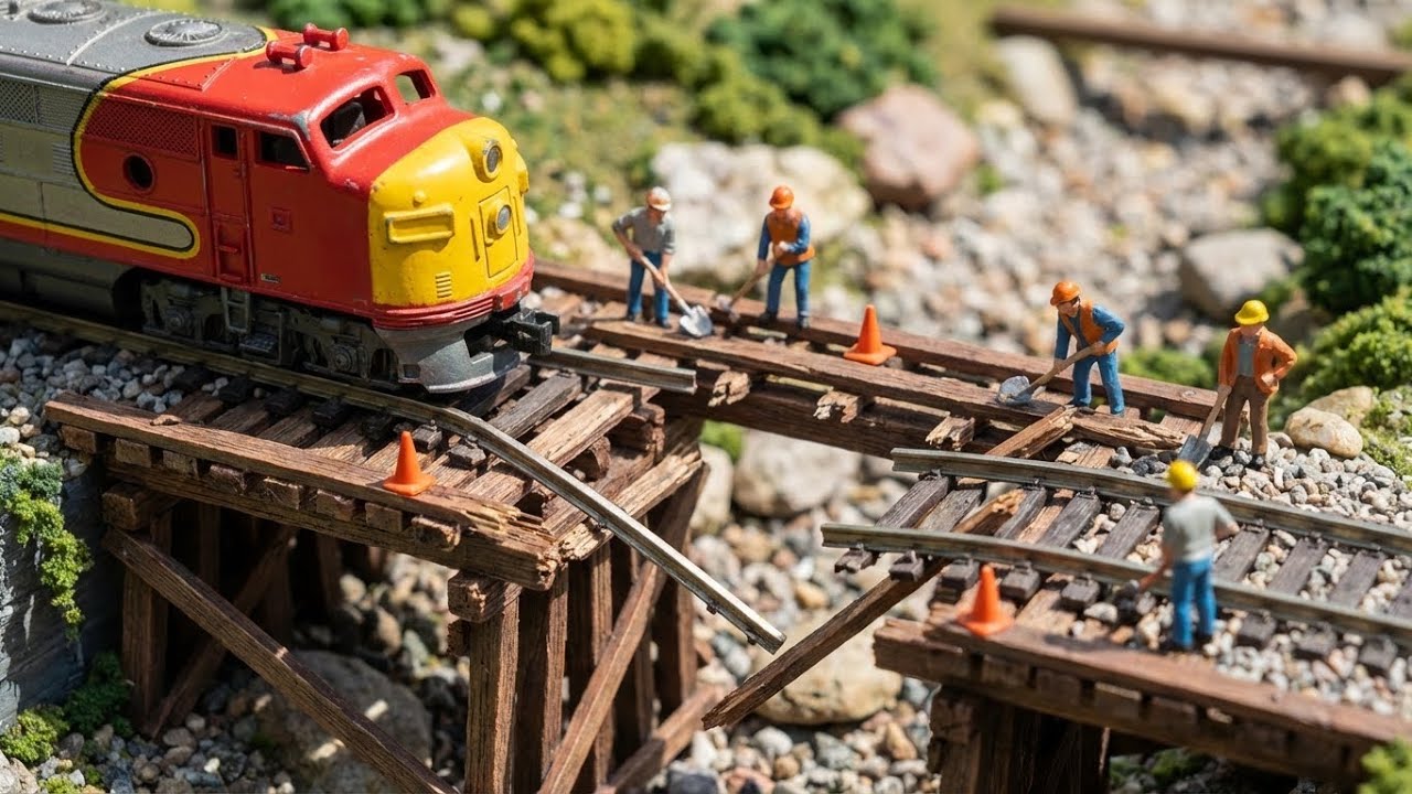 Bridge Suddenly Breaks! Train Emergency Rescue 🚨🚂 | Miniature Railway Adventure