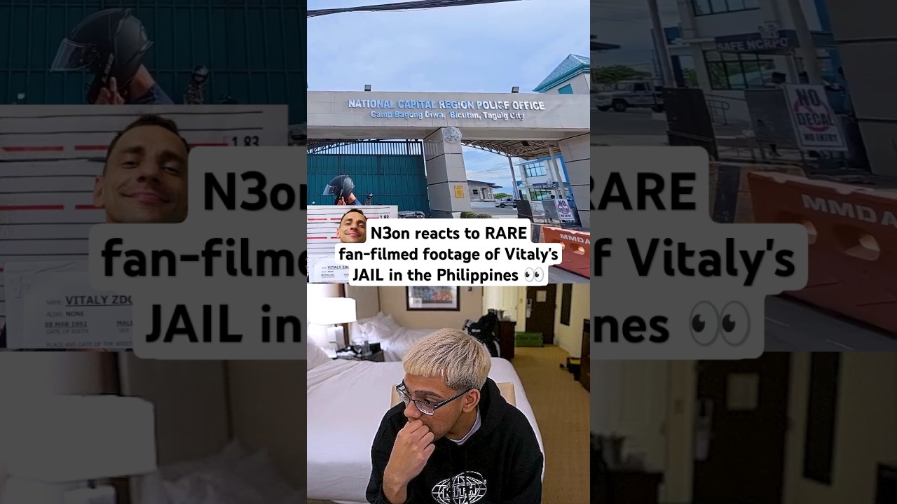 #n3on reacts to RARE fan-filmed footage of #vitaly JAIL in the #philippines 👀 #n3onclips #filipino