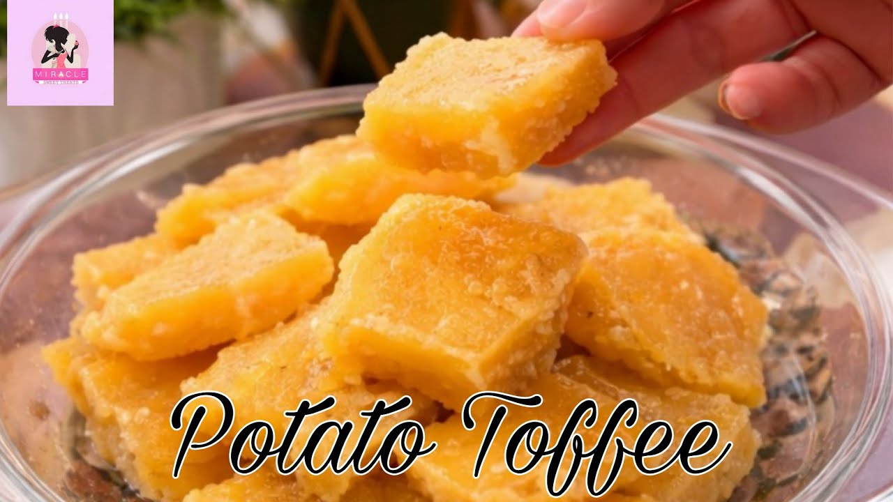 කටේ දියවෙන අල ටොෆි | Soft, sweet,and melt-in-your-mouth Potato Toffee | Easy Sri Lankan Sweet Recipe