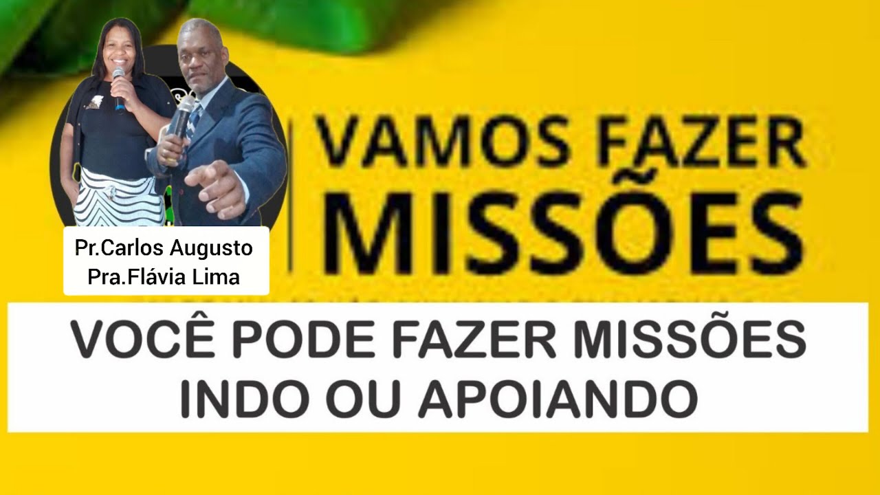 11/01/2026 Missões se Fazem com os Pés de Quem Vai, com a Oração e com Quem Patrocina