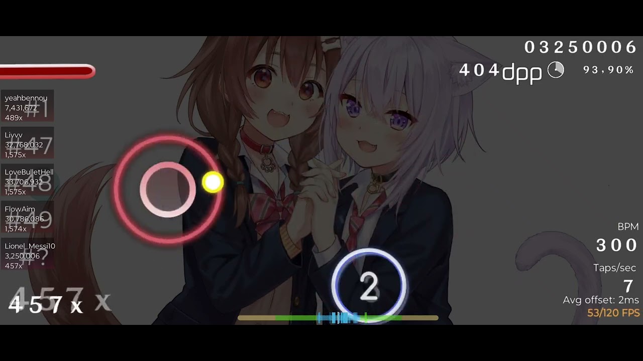 669dpp ON Hyadain's Jojo Yujo HDDTPR osu!droid