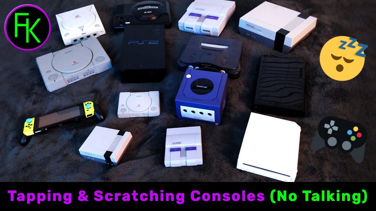 ASMR Trigger Fun Pack! Tapping & Scratching on Every Video Game Console I Own 😴🎮 No Talking 🤫 60FPS
