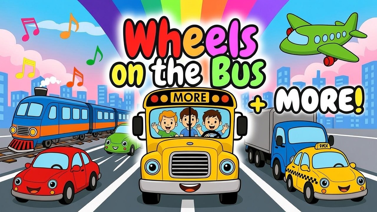 Transportation Song + Wheels on the Bus & More! 🚍🚗 | 10 Minutes of Kids Songs