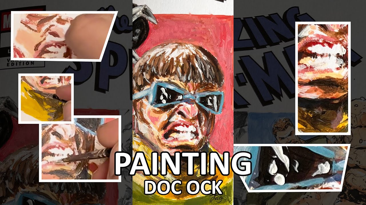 How I Painted Doc Ock 10.5cm x 5.5cm | Sketch Spider-Man Cover