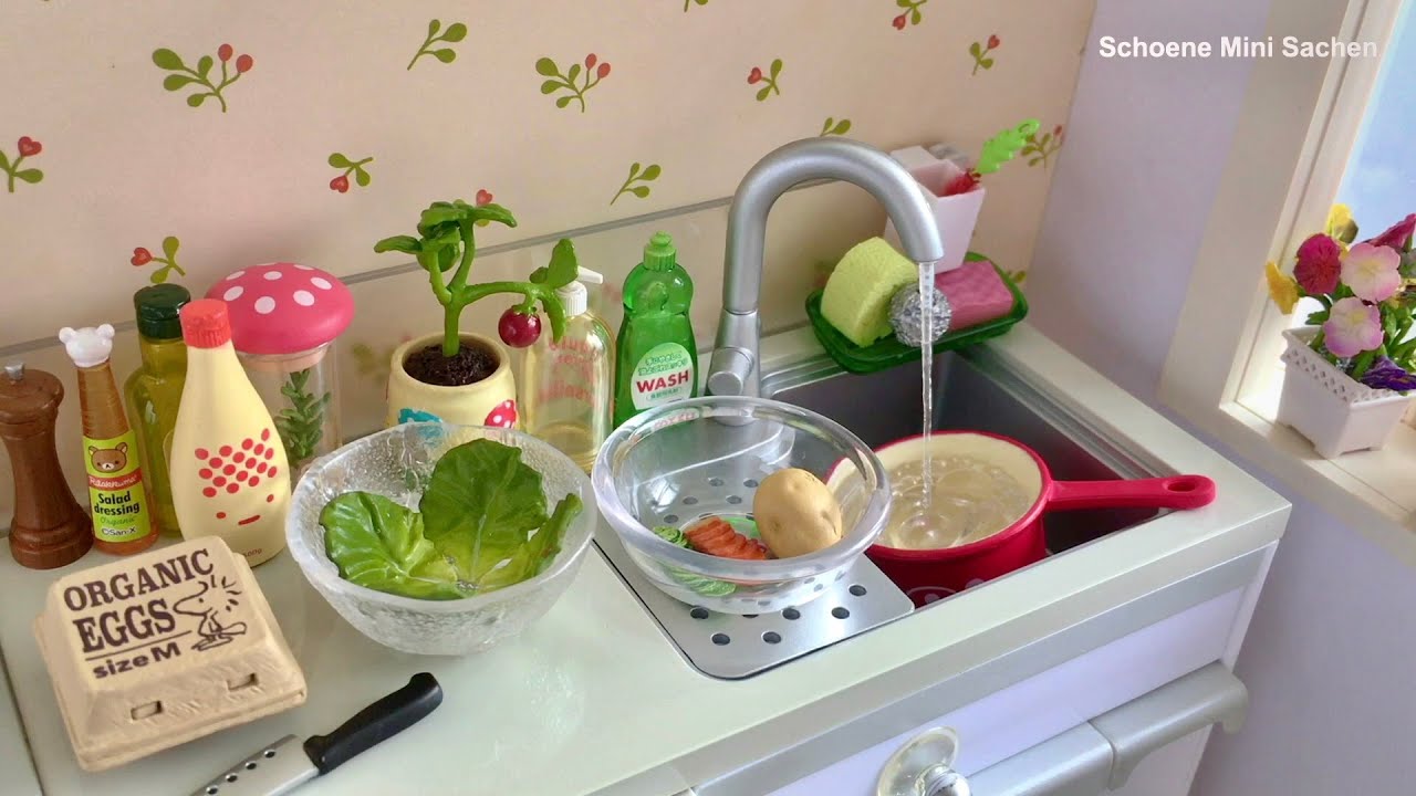 Re-Ment Mini Toy Food Cooking | Mini Toy Kitchen | Toy Miniature | Potato Egg Salad